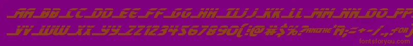 shiningheraldlaserital Font – Brown Fonts on Purple Background