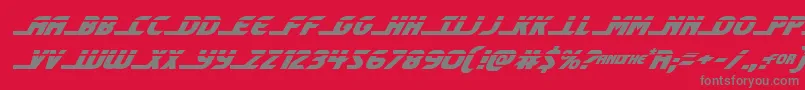 shiningheraldlaserital Font – Gray Fonts on Red Background