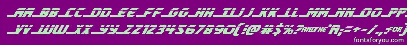 shiningheraldlaserital Font – Green Fonts on Purple Background