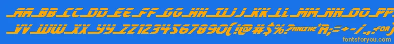 shiningheraldlaserital Font – Orange Fonts on Blue Background