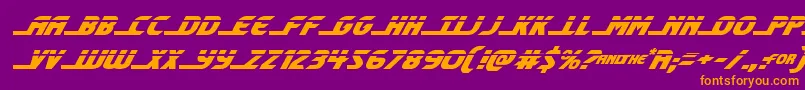 shiningheraldlaserital Font – Orange Fonts on Purple Background