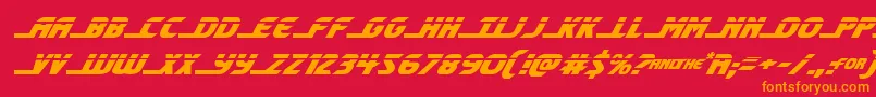 shiningheraldlaserital Font – Orange Fonts on Red Background