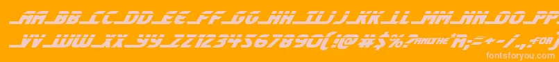 shiningheraldlaserital Font – Pink Fonts on Orange Background