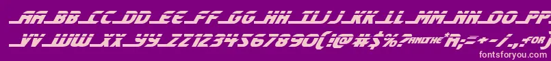 shiningheraldlaserital Font – Pink Fonts on Purple Background