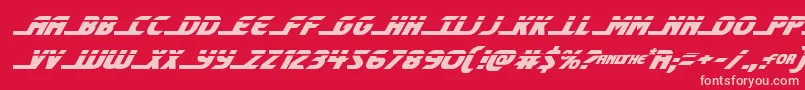 shiningheraldlaserital Font – Pink Fonts on Red Background