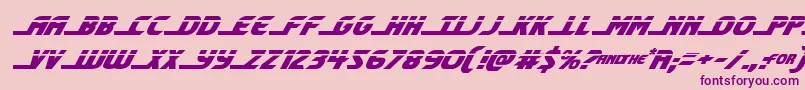 shiningheraldlaserital Font – Purple Fonts on Pink Background