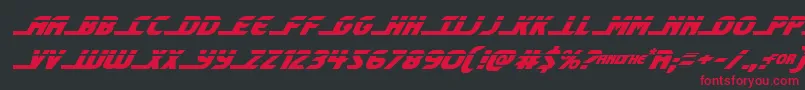 shiningheraldlaserital Font – Red Fonts on Black Background