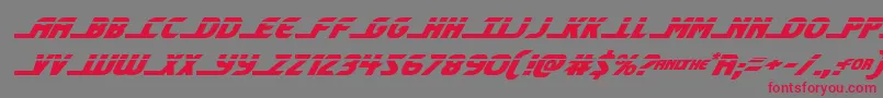 shiningheraldlaserital Font – Red Fonts on Gray Background