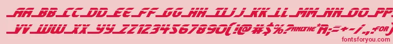 shiningheraldlaserital Font – Red Fonts on Pink Background