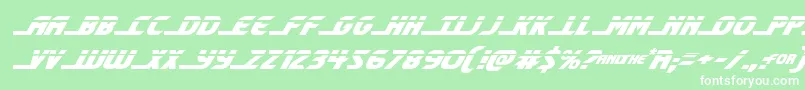 shiningheraldlaserital Font – White Fonts on Green Background