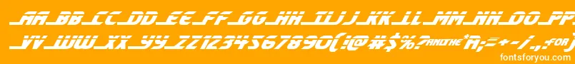 shiningheraldlaserital Font – White Fonts on Orange Background