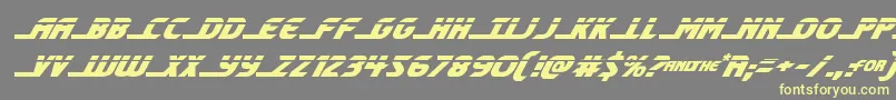 shiningheraldlaserital Font – Yellow Fonts on Gray Background