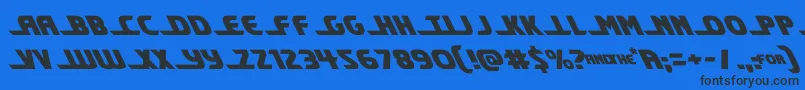 Шрифт shiningheraldleft – чёрные шрифты на синем фоне