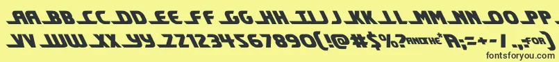 shiningheraldleft Font – Black Fonts on Yellow Background