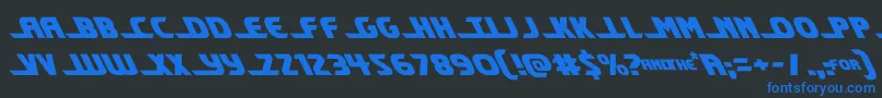 shiningheraldleft Font – Blue Fonts on Black Background