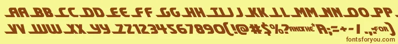 Шрифт shiningheraldleft – коричневые шрифты на жёлтом фоне