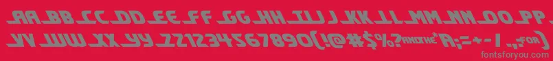 フォントshiningheraldleft – 赤い背景に灰色の文字