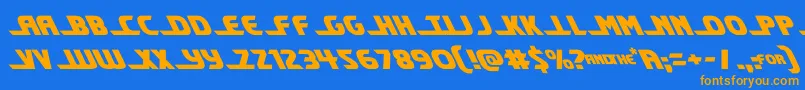 shiningheraldleft Font – Orange Fonts on Blue Background