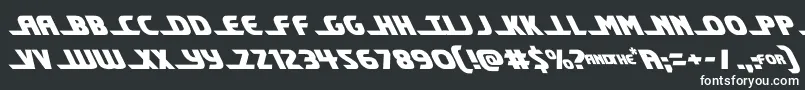 Шрифт shiningheraldleft – белые шрифты на чёрном фоне