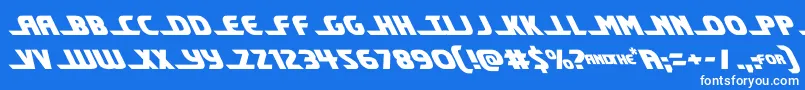 フォントshiningheraldleft – 青い背景に白い文字