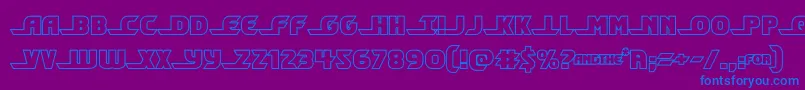 shiningheraldout Font – Blue Fonts on Purple Background