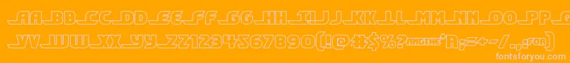 shiningheraldout Font – Pink Fonts on Orange Background