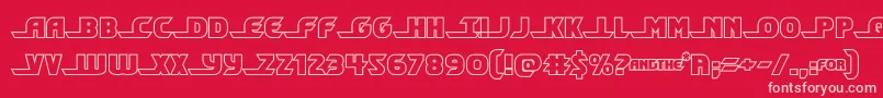 shiningheraldout Font – Pink Fonts on Red Background