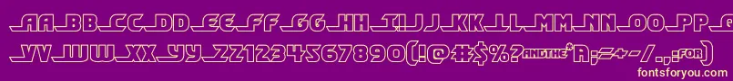 shiningheraldout Font – Yellow Fonts on Purple Background