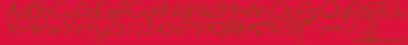 LtOksanaItalic Font – Brown Fonts on Red Background