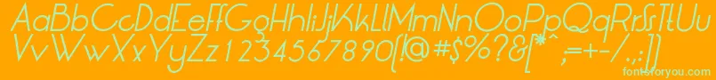 LtOksanaItalic Font – Green Fonts on Orange Background