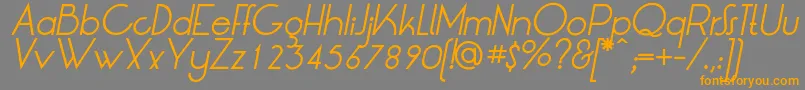 LtOksanaItalic Font – Orange Fonts on Gray Background