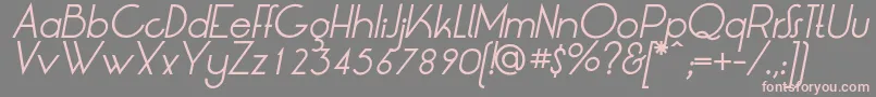 LtOksanaItalic Font – Pink Fonts on Gray Background