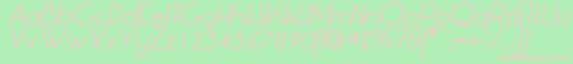 LtOksanaItalic Font – Pink Fonts on Green Background