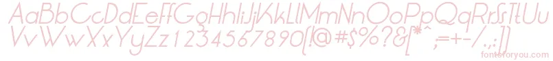 LtOksanaItalic Font – Pink Fonts on White Background