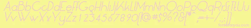 fuente LtOksanaItalic – Fuentes Rosadas Sobre Fondo Amarillo