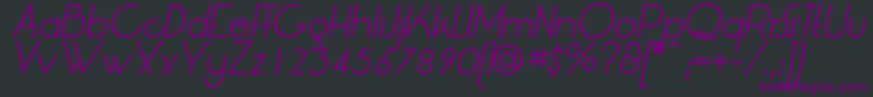 LtOksanaItalic Font – Purple Fonts on Black Background