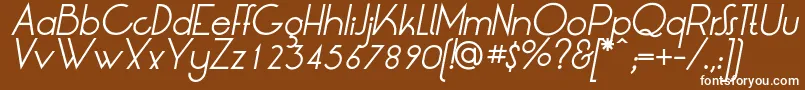 LtOksanaItalic Font – White Fonts on Brown Background