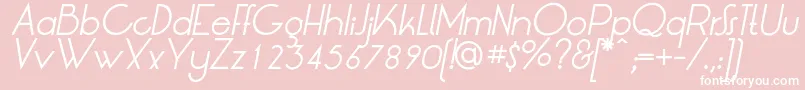 LtOksanaItalic Font – White Fonts on Pink Background