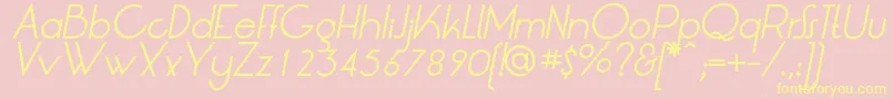 fuente LtOksanaItalic – Fuentes Amarillas Sobre Fondo Rosa