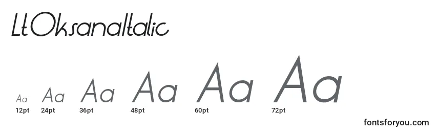 LtOksanaItalic Font Sizes