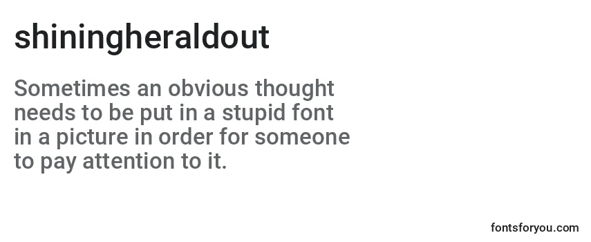 Review of the Shiningheraldout (140730) Font