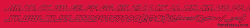 shiningheraldoutital Font – Black Fonts on Red Background