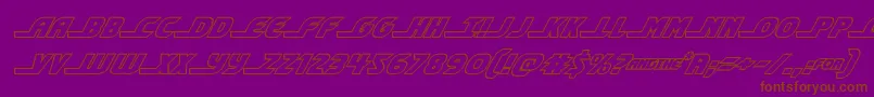 shiningheraldoutital Font – Brown Fonts on Purple Background