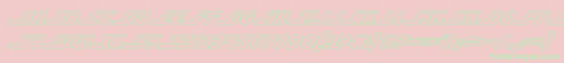 shiningheraldoutital Font – Green Fonts on Pink Background