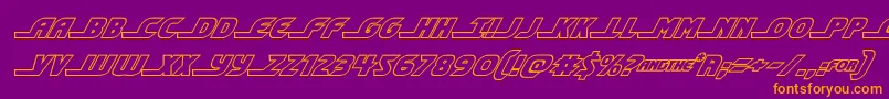 shiningheraldoutital Font – Orange Fonts on Purple Background