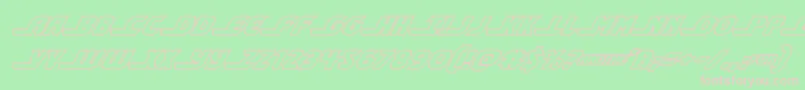 shiningheraldoutital Font – Pink Fonts on Green Background