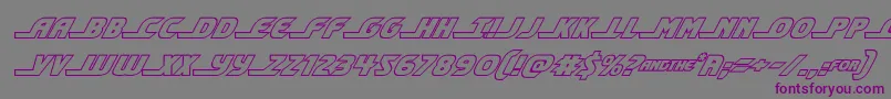 shiningheraldoutital Font – Purple Fonts on Gray Background