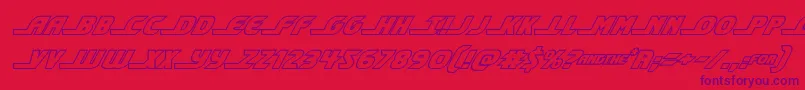 shiningheraldoutital Font – Purple Fonts on Red Background