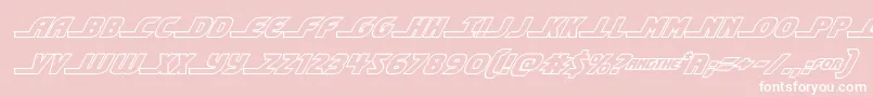 shiningheraldoutital Font – White Fonts on Pink Background