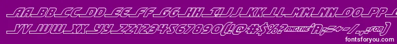 shiningheraldoutital Font – White Fonts on Purple Background